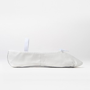 Witte Rumpf Balletschoen RU1000 met doorlopende zool kinderen